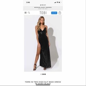 Black full-length dress